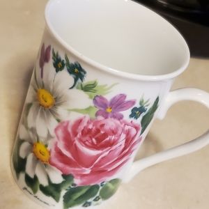 Flowers Inc. Balloons floral coffee mug